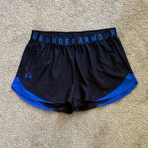 Under Armour Women's Athletic Shorts in Black and Blue